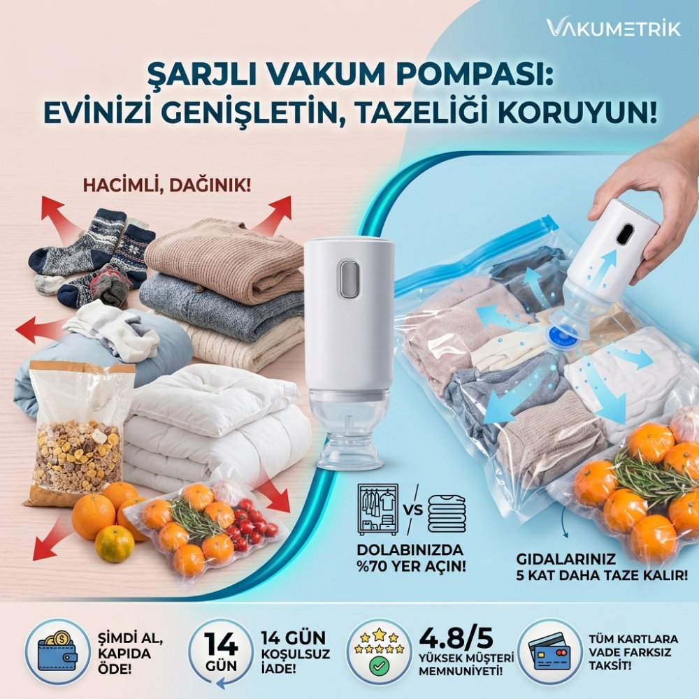 Otomatik Vakumlama Makimesi, Profesonel USB Sarjlı, Elektrikli Vakum Pompası, Taşınabilir Portatif Vakum Makinesi